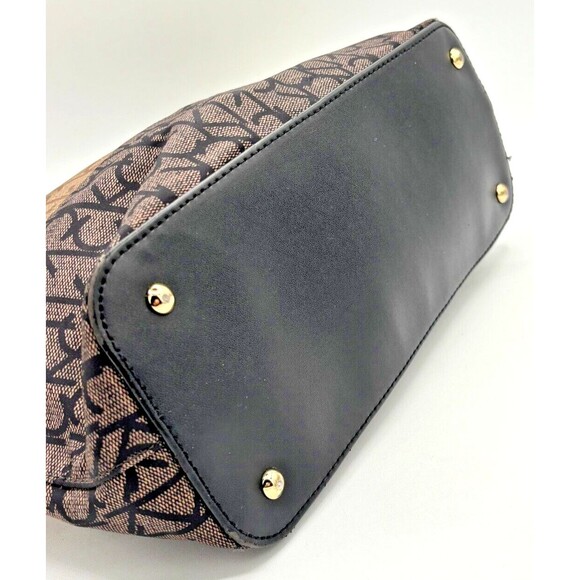 Calvin Klein Signature PVC Tote w/ Chain Strap Shoulder‎ Bag Purse Monogram EUC - Picture 9 of 16